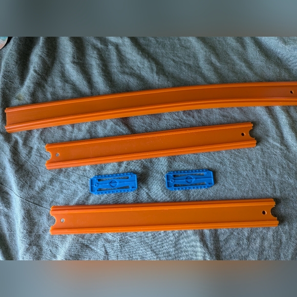 Hot Wheels Track Pieces 12" 17" Connectors Orange Blue Car Toys Kids Loose 5pc - Picture 4 of 9